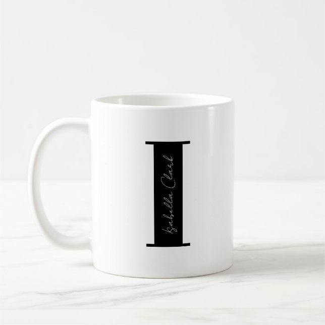 Caneca De Café Personalize seu nome para começar com a letra I (Esquerda)