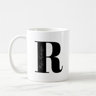 Caneca De Café Personalize seu nome para começar com a letra R