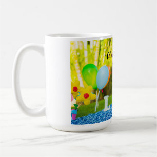 Caneca De Café Personalize sua foto de aniversário de bebês