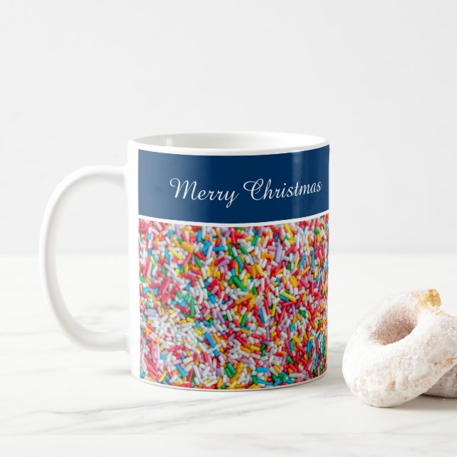 Caneca De Café Personalize um nobre Feliz Natal para você! Café (Com Donut)