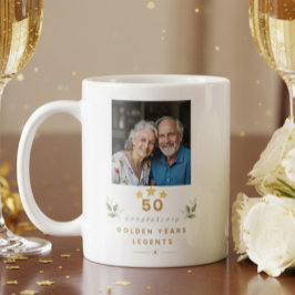Caneca De Café Personalized 50th Wedding Anniversary Mug