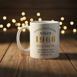 Caneca De Café Personalized 60th Birthday 1966 Add Name Elegant