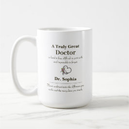 Caneca De Café Personalized A Truly Great Doctor Appreciation 