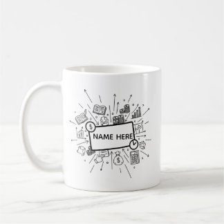 Caneca De Café Personalized Accountant Name Minimalist Finance
