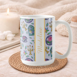 Caneca De Café Personalized Beauty and the Beast Book Girl
