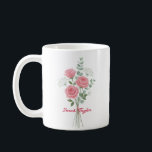 Caneca De Café Personalized Birth Flower Pink Rose Custom<br><div class="desc">Celebrate a special connection with our Watercolor Birth Flower Personalized Mug. Featuring a floral illustration that represents the unique beauty of their birth month, this mug blends artistic flair with everyday functionality. The soft, ethereal watercolor textures pop against the crisp ceramic, creating a piece that feels more like a work...</div>