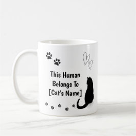 Caneca De Café Personalized Black Cat Mug