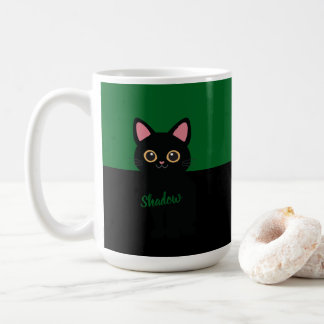 Caneca De Café Personalized Black Cat Mug - Gift For Cat lovers