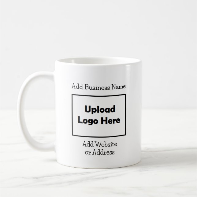 Caneca De Café Personalized Business Logo and Info  (Esquerda)