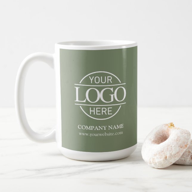 Caneca De Café Personalized Business Logo Custom Company Gift (Com Donut)