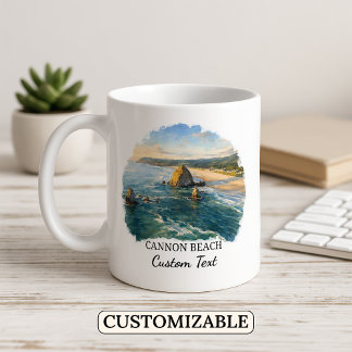 Caneca De Café Personalized Cannon Beach Mug, Oregon Coast