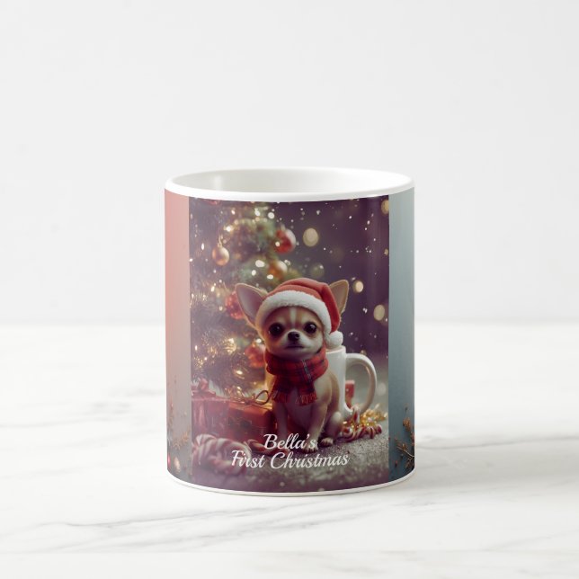 Caneca De Café Personalized Chihuahua Christmas Mug – Custom Dog  (Centro)