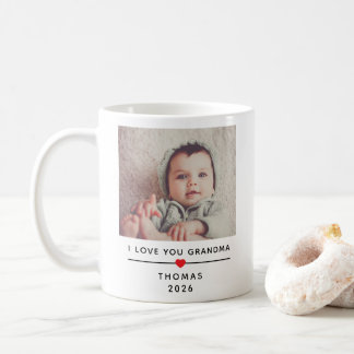 Caneca De Café Personalized Child Photo Mug for Grandma with Name