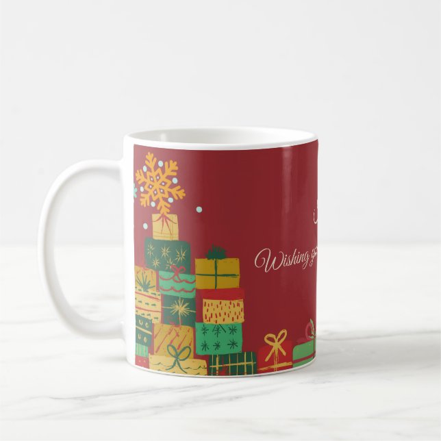 Caneca De Café Personalized Christmas Mug – Cozy Holiday Design (Esquerda)