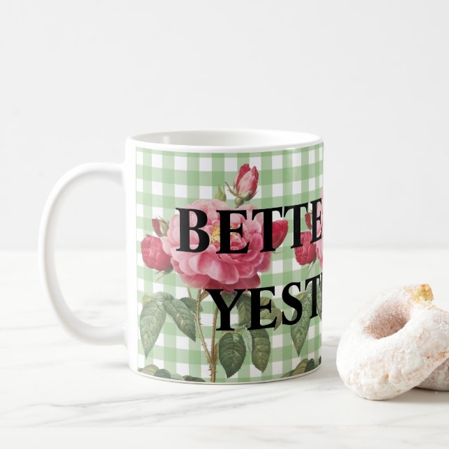 Caneca De Café Personalized classic tartan green country style (Com Donut)