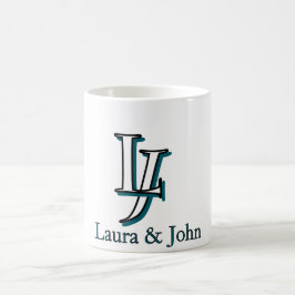 Caneca De Café Personalized Couple Initials Mug Valentine Gift