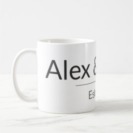 Caneca De Café Personalized Couples Mug – Custom Names & Year Gif