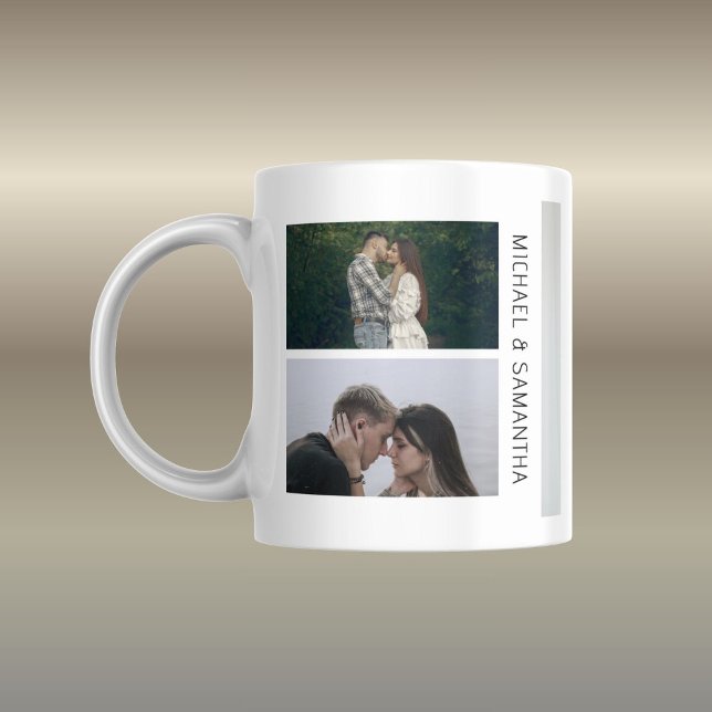 Caneca De Café Personalized Couples Photo Gift (Criador carregado)