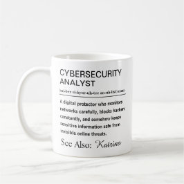 Caneca De Café Personalized Cybersecurity Analyst Definition