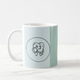 Caneca De Café Personalized Dentist Name, Title & Clinic Logo Mug