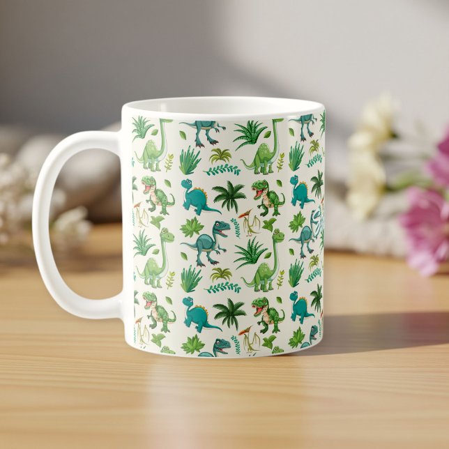 Caneca De Café Personalized Dino Cup with Name, Customizable  (Criador carregado)
