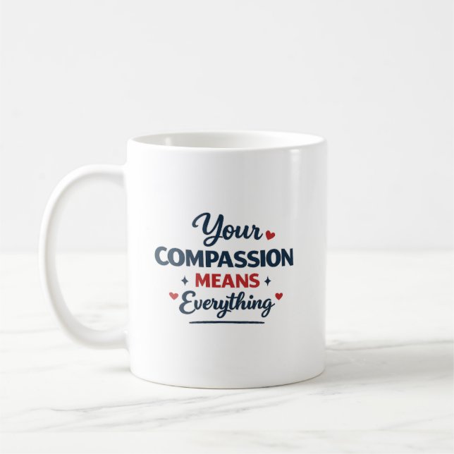 Caneca De Café Personalized Doctor Gift | Compassion Matters (Esquerda)