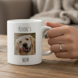 Caneca De Café Personalized Dog Mom Photo Mug | Custom Gift
