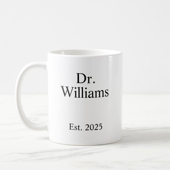 Caneca De Café Personalized Dr Coffee Mug, name Ceramic Mug E (Esquerda)