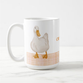 Caneca De Café Personalized Duck – Cute Farm Animal Design