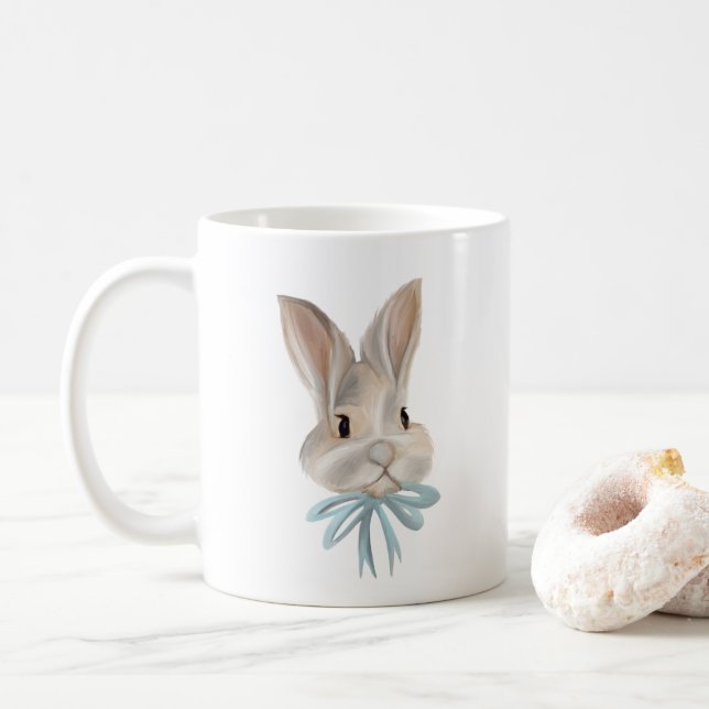 Caneca De Café Personalized Easter Bunny Mug (Com Donut)