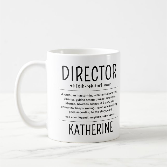 Caneca De Café Personalized Funny Director Appreciation Gift (Esquerda)