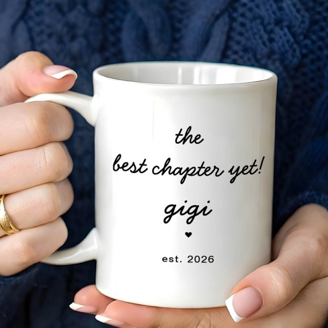 Caneca De Café Personalized Gigi Mug Best Chapter Yet (Criador carregado)