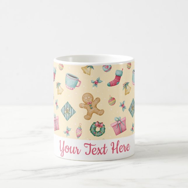 Caneca De Café Personalized Gingerbread Christmas Mug (Centro)