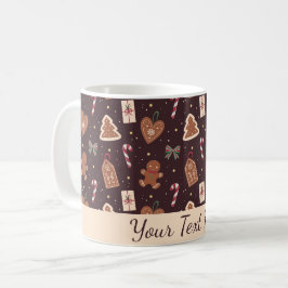 Caneca De Café Personalized Gingerbread Christmas Mug