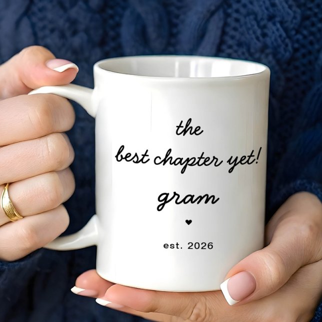 Caneca De Café Personalized Gram Mug Best Chapter Yet (Criador carregado)