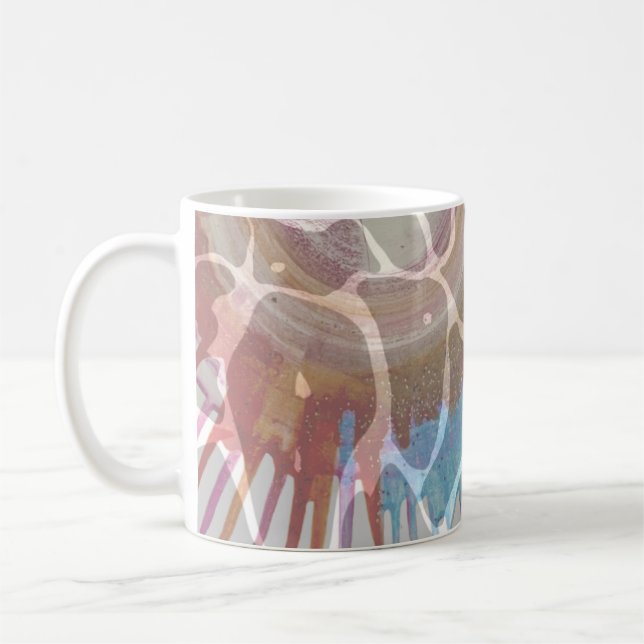 Caneca De Café Personalized Graphic Spin Art & Giraffe  (Esquerda)