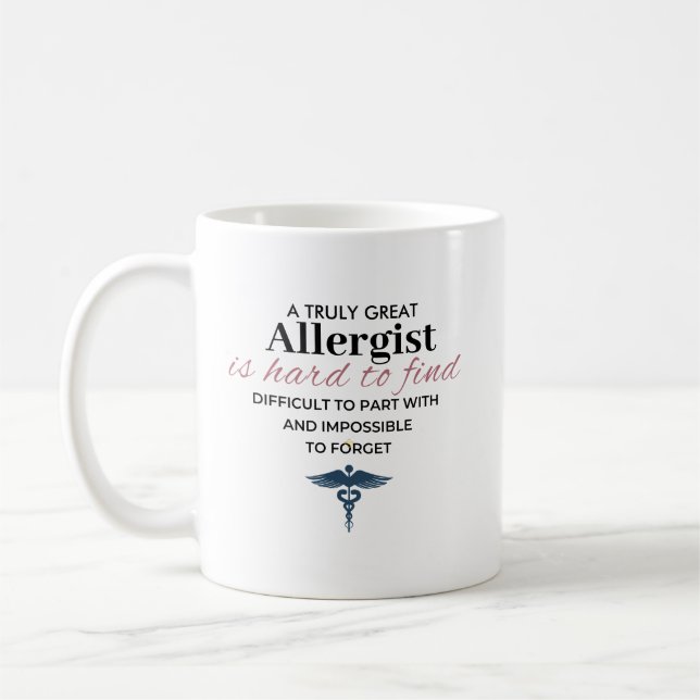 Caneca De Café Personalized Great Allergist Quote (Esquerda)