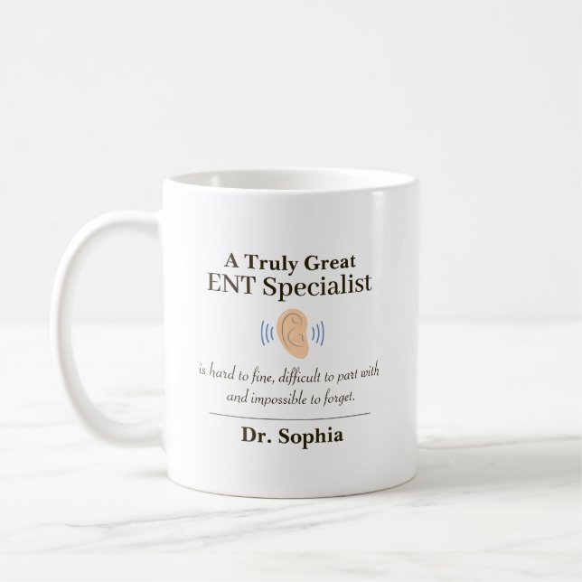 Caneca De Café Personalized Great ENT Specialist  (Esquerda)