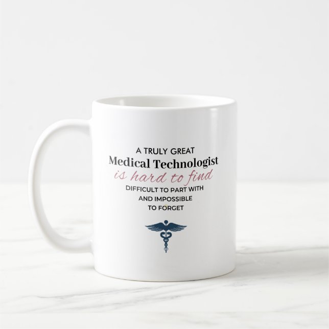 Caneca De Café Personalized Great Medical Technologist Quote (Esquerda)