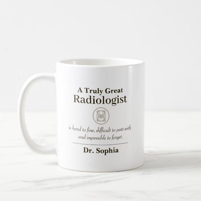 Caneca De Café Personalized Great Radiologist Appreciation Gift (Esquerda)