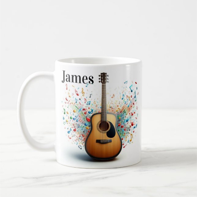 Caneca De Café Personalized guitar coffee mug (Esquerda)