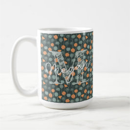 Caneca De Café Personalized Hand-Drawn Floral Mug