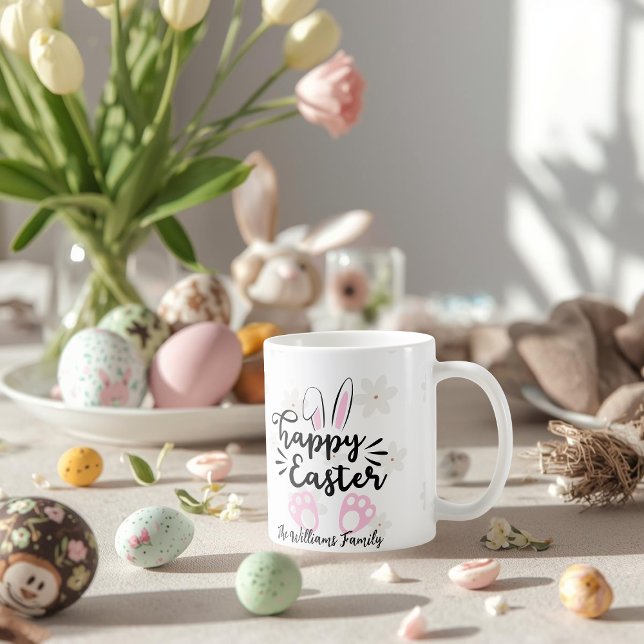 Caneca De Café Personalized Happy Easter Mug (Criador carregado)