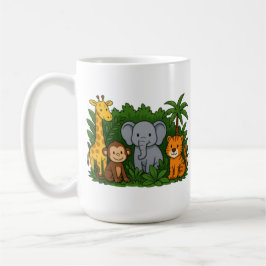 Caneca De Café Personalized Jungle Animal Mug – Fun Teacher Gift 