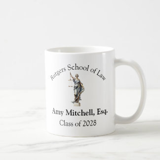Caneca De Café Personalized Law School/Lawyer Lady Justice