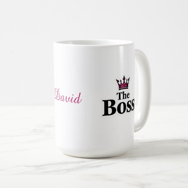 Caneca De Café Personalized Leadership Coffee Mug for Him (Frente Esquerda)