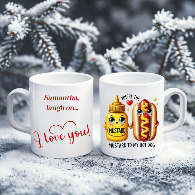 Caneca De Café Personalized Love Mug Cute Funny Food Valentine (Personalized Love Mug Cute Funny Food Valentine)