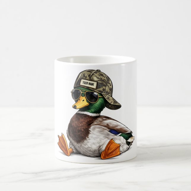 Caneca De Café Personalized Mallard Duck — Funny Valentine’s Day  (Centro)