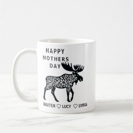 Caneca De Café Personalized Mama Moose Mug | Mother’s Day