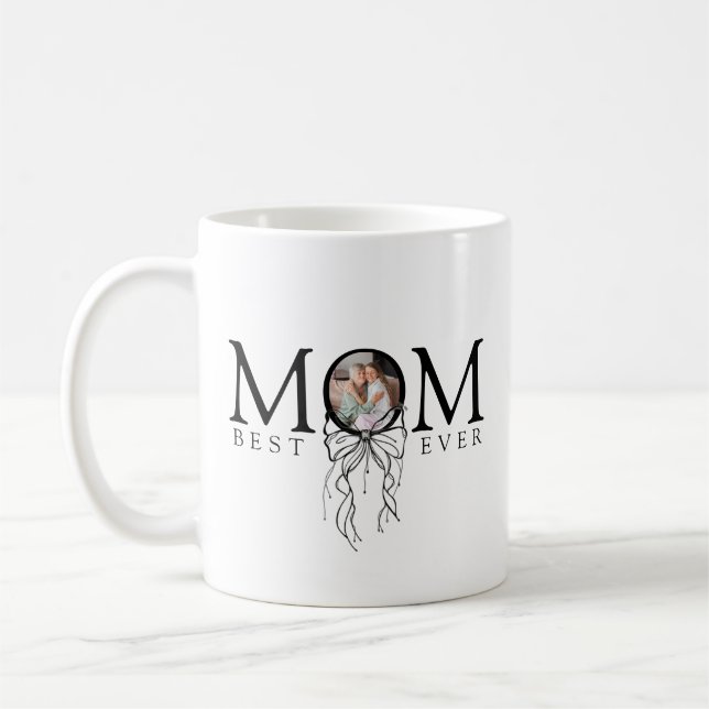 Caneca De Café Personalized Mom Best Ever Photo (Esquerda)